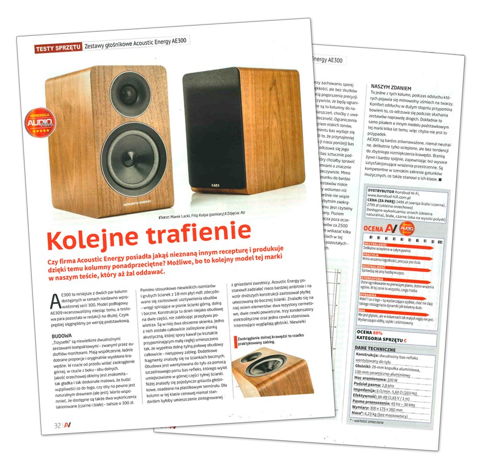 Acoustic Energy On Twitter Polish Magazine Audio Video Are The Latest To Review The Ae300 Stand Mount Yet Again We Are Pleased To Report They Have Been Awarded A 5 Star Review