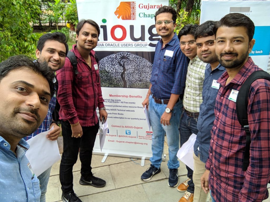 hardik7882's tweet image. #odevcyatra #odevc #aioug #aioug #oracleace #exited #withgurus