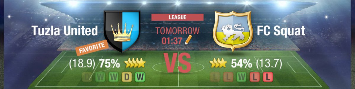 TuzlaU's tweet photo. Hey, unfortunately we haven’t been posting due to the traveling with the team as you can see with both away games against Greasy FC and Cloudy AC. We are still unbeaten under the management of Hasan Salihamidžić. Well done. Now the lads will go home to face FC Squat. 1:37 AM CET https://t.co/Qjb7Kwx34f