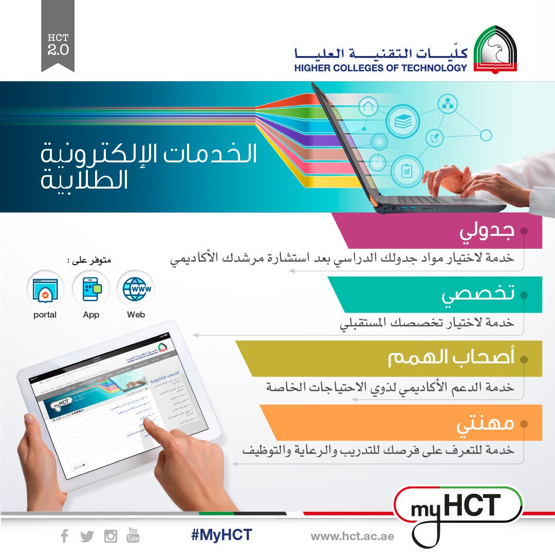 Hct On Twitter Myhct E Services One Stop Source For All Students College Needs Online Registration Programme Choice Determined Ones Accommodation Career Counseling Mehnaty Available On Myhct App