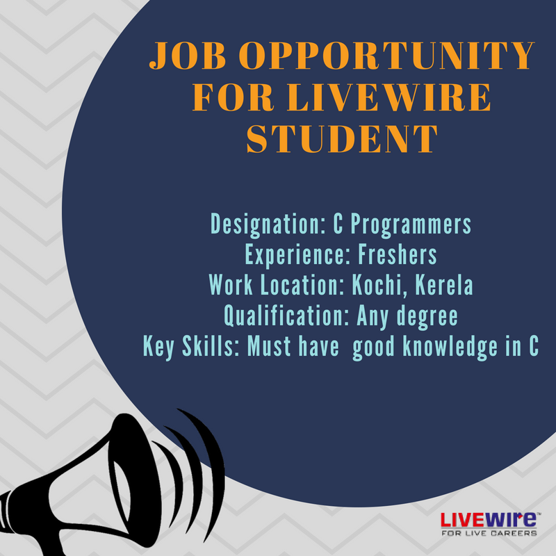 LIVEWIRE_India's tweet image. Opportunity for #LIVEWIRE students. Apply now here livewireindia.com/placements_det…
#Lastdatetoapply: 12 July 2018