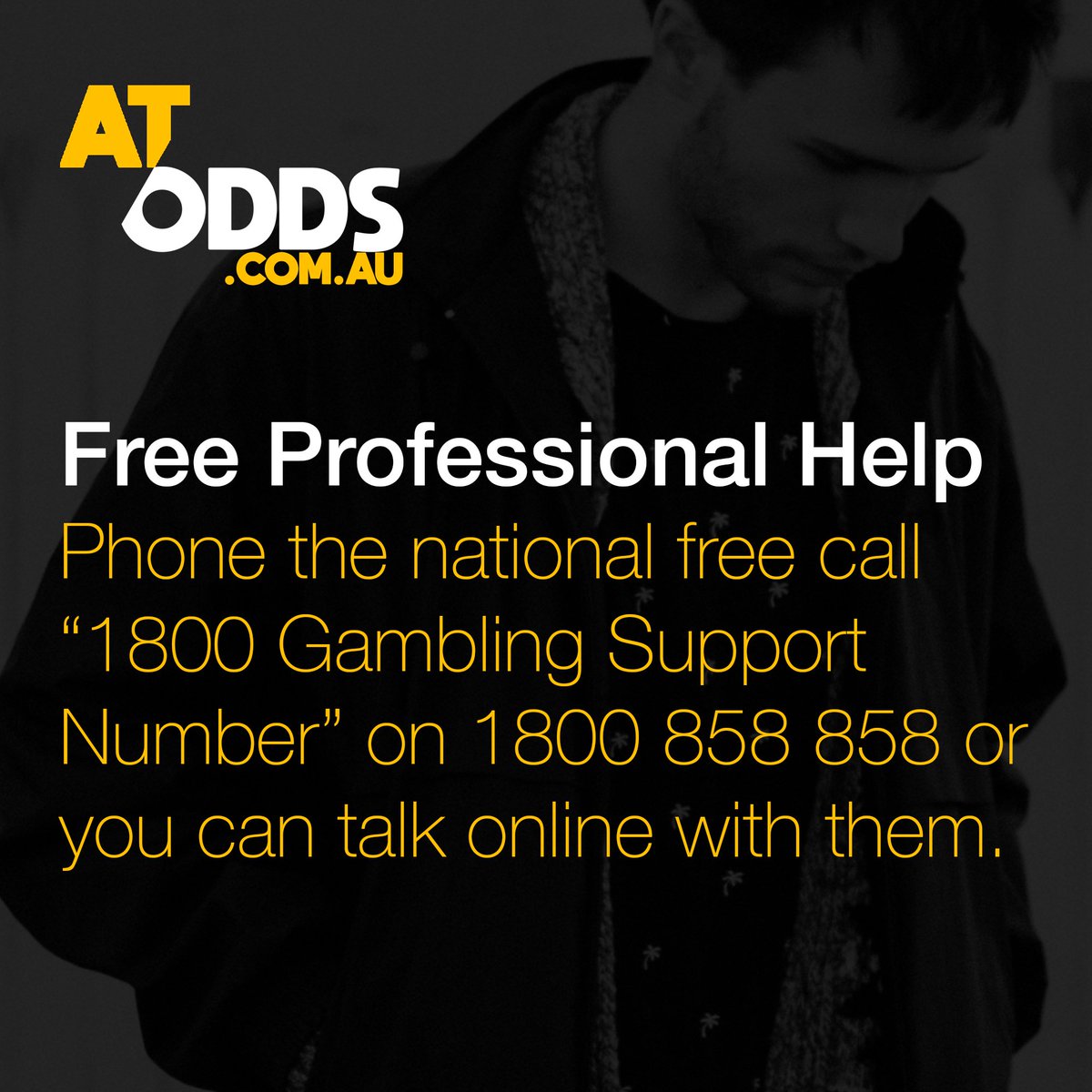 OddsACT's tweet image. The professional services available for those experiencing gambling problems (and their friends and family) are free. Find out more here: bit.ly/2L2dXtM