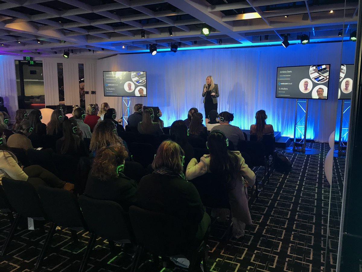 Awesome turnout <a href="/DoltoneHouse/">Doltone House</a> business events
<a href="/Webcastcloud/">webcastcloud</a> Director <a href="/JordanaDavis01/">Jordana Davis</a> kitted out by@Microhire <a href="/silentsounds/">Angalique Hartley</a> for 6 #silentdisco speaking sessions today. 4 down, 2 to go.