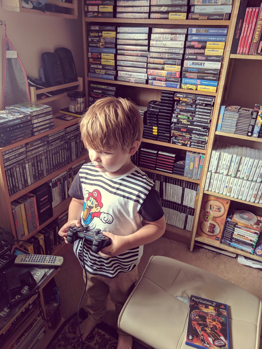 3 year old playing video games