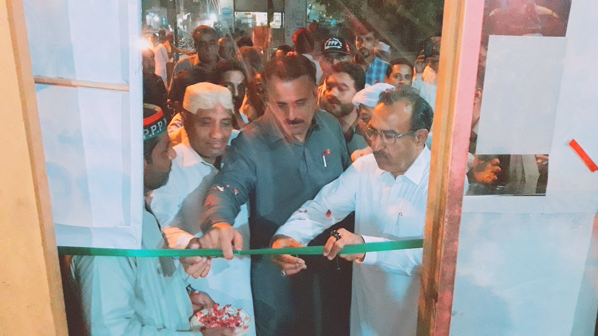 A_HakeemBaloch's tweet photo. Election office opening ceremony at Ghazi Town Malir along with Nominated Candidate PS 89 Muhammad Saleem Baloch 
#TeerChalega https://t.co/ijulsrXGmT