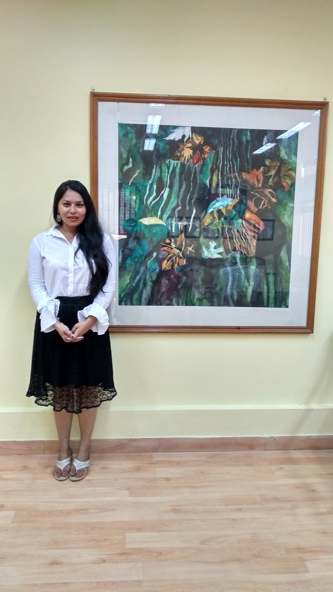 nehaa_sinha's tweet photo. Such a joy to be back in my Alma mater #Springdales School Pusa Road,to talk to students about biodiversity &amp; being agents of change! This is a school with an inclusive heart: the Vasudhaiva Kutumbakam motto gleams here. Met the dynamic @WattalMulla. I also found my old painting! https://t.co/qZ3ZA3BFRV