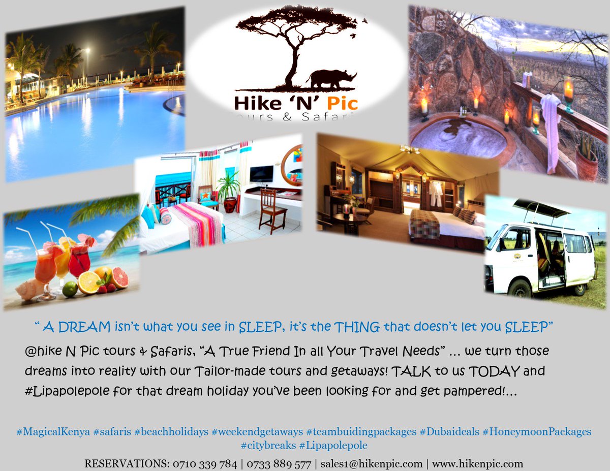 HikeNPicTours's tweet photo. #travelwithhikenpictours #DUBAI #MasaiMara #beach #holidays Talk to us TODAY! 254 733 889 577 | 254 710 339 784 | https://t.co/BMi8vKpjHT | sales1@hikenpic.com | tours@hikenpic.com https://t.co/L4goSF8mmw
