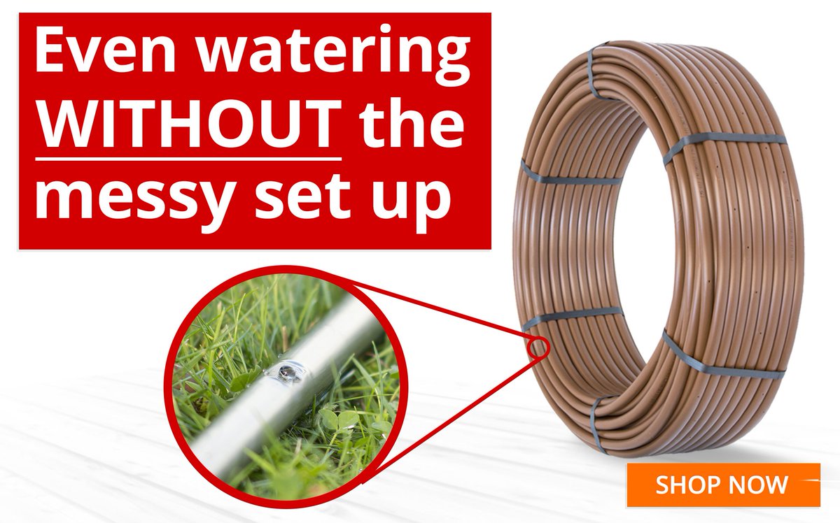 WaterIrrigation's tweet photo. Drip Line is one of the easiest ways to get even and consistent watering over long distances, WITHOUT the messy set up. Check it out at https://t.co/oves2onSy8 https://t.co/ZDa6UQtZlC