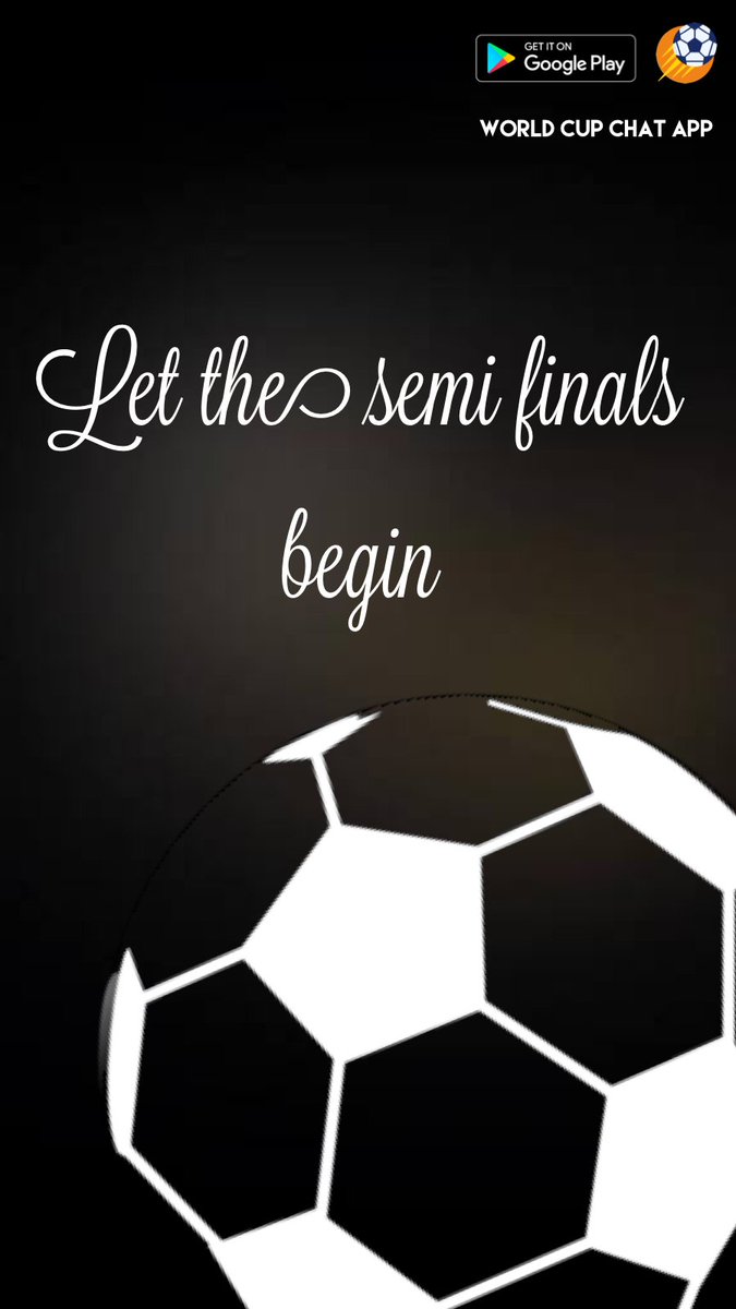 worldcupchatapp's tweet photo. Let the semi final begin !!
 
#worldcup #worldcup2018 #russiaworldcup #2018fifaworldcup #worldcuprussia #2018worldcup #fifaworldcup2018 #fifa #fifa18 #fifaworldcup #soccer #football https://t.co/LuboSq8lxa