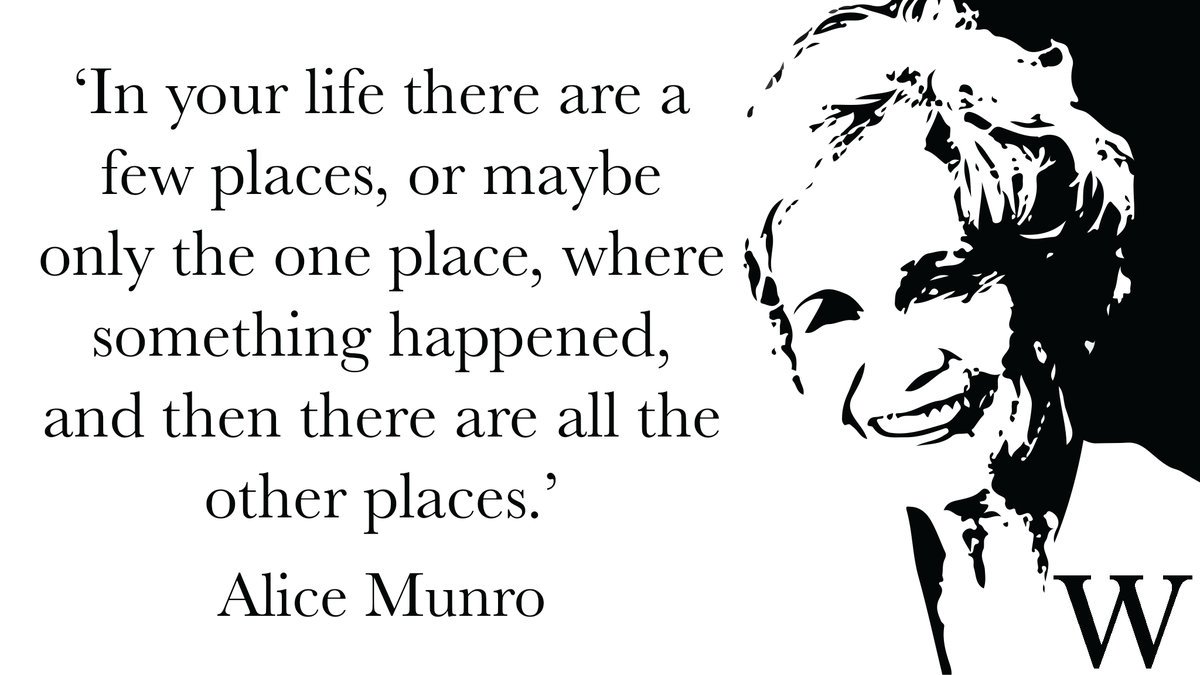 - Alice Munro, who celebrates her birthday today. Happy birthday! via 