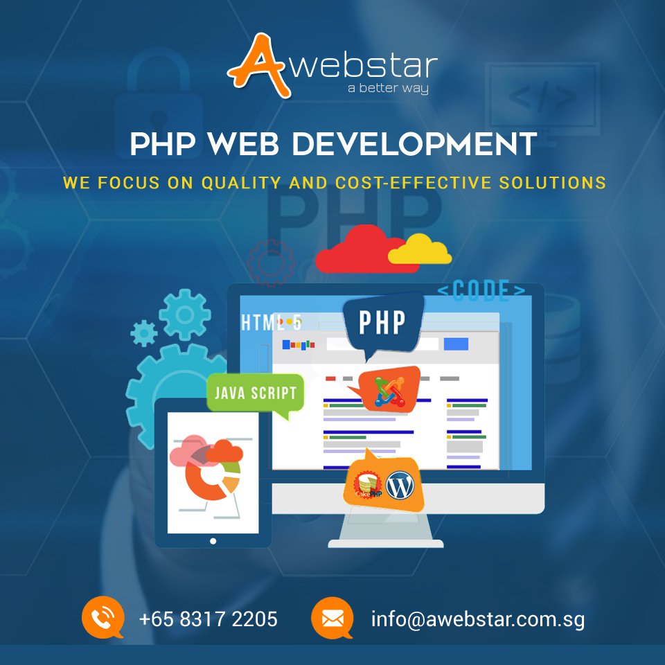Awebstarsg's tweet image. Want to extend your business in this competitive market with the latest #technology trends? Make an impact with interactive #PHP_web_development services offered by @Awebstarsg
☎️ +65 83172205
📧 info@awebstar.com.sg
🌐 bit.ly/awebstar
#websitedevelopment #Singapore