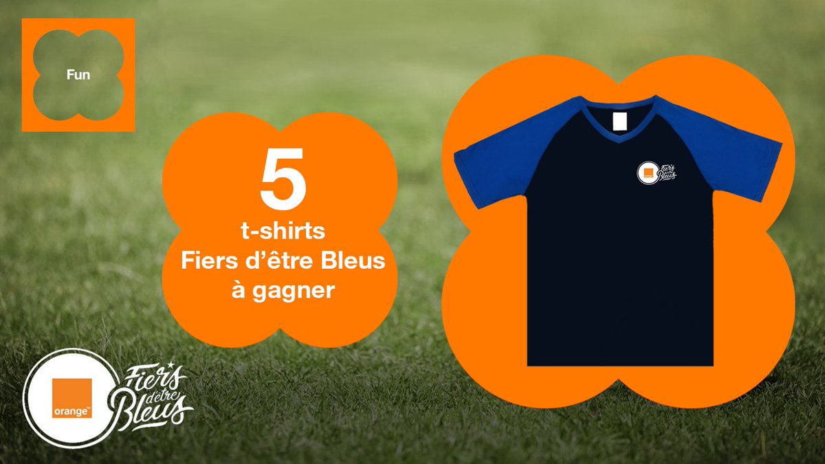 🇫🇷 #Concours #FRABEL
 Tentez de gagner l'un des 5⃣ t-shirts #fierdetrebleus mis en jeu pour soutenir l'<a href="/equipedefrance/">Equipe de France ⭐⭐</a> 🙌
 ➡️ Pour jouer RT &amp; Follow 👉 <a href="/OrangePACA/">Orange PACA</a> 
 Bonne chance à tous 🍀
 TAS 11/07
