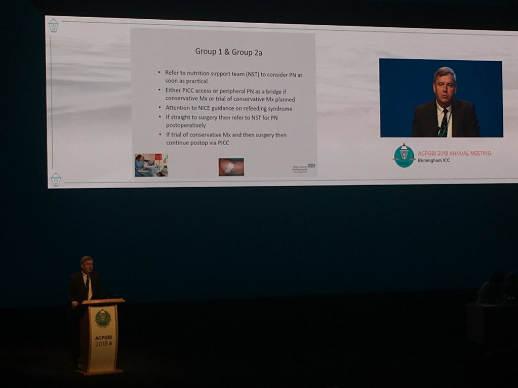 “When we see Small Bowel Obstruction, We must think intestinal failure” #ACPGBI2018 #ASGBI “Don’t let them drift”. Research needed into how best to nourish people with SBO. #NASBO2017 #intestinalfailure #colorectalsurgery