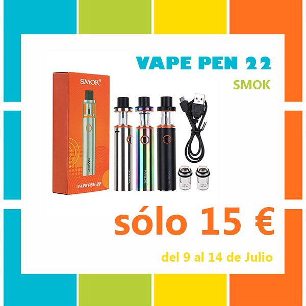 Hortimatic's tweet photo. Oferton Hortimatico, alejate del tabaco por sólo 15 euros.
Incluye: Smok vape pen 22, resistencia preinstalada 0.3 ohm dual core, resistencia de repuesto, cable usb y manual.
#smok #pen22 #vapeiniciacion #tuprimervape #vape #Guadalajara #azuquecadehenares https://t.co/pCTUDfpxh1