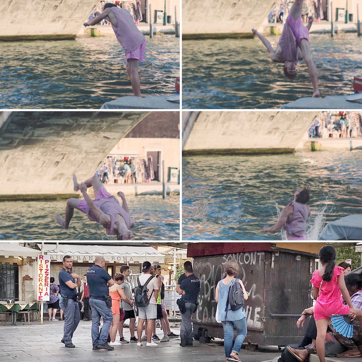 Opplà e fermo là 🤣😂😂 intervento tempestivo da parte delle forze dell’ordine <a href="/comunevenezia/">Comune di Venezia</a> <a href="/RegioneVeneto/">Regione del Veneto</a>