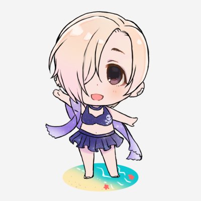 久しぶりにデフォルメ描いた～水着小梅ちゃん👻💜 