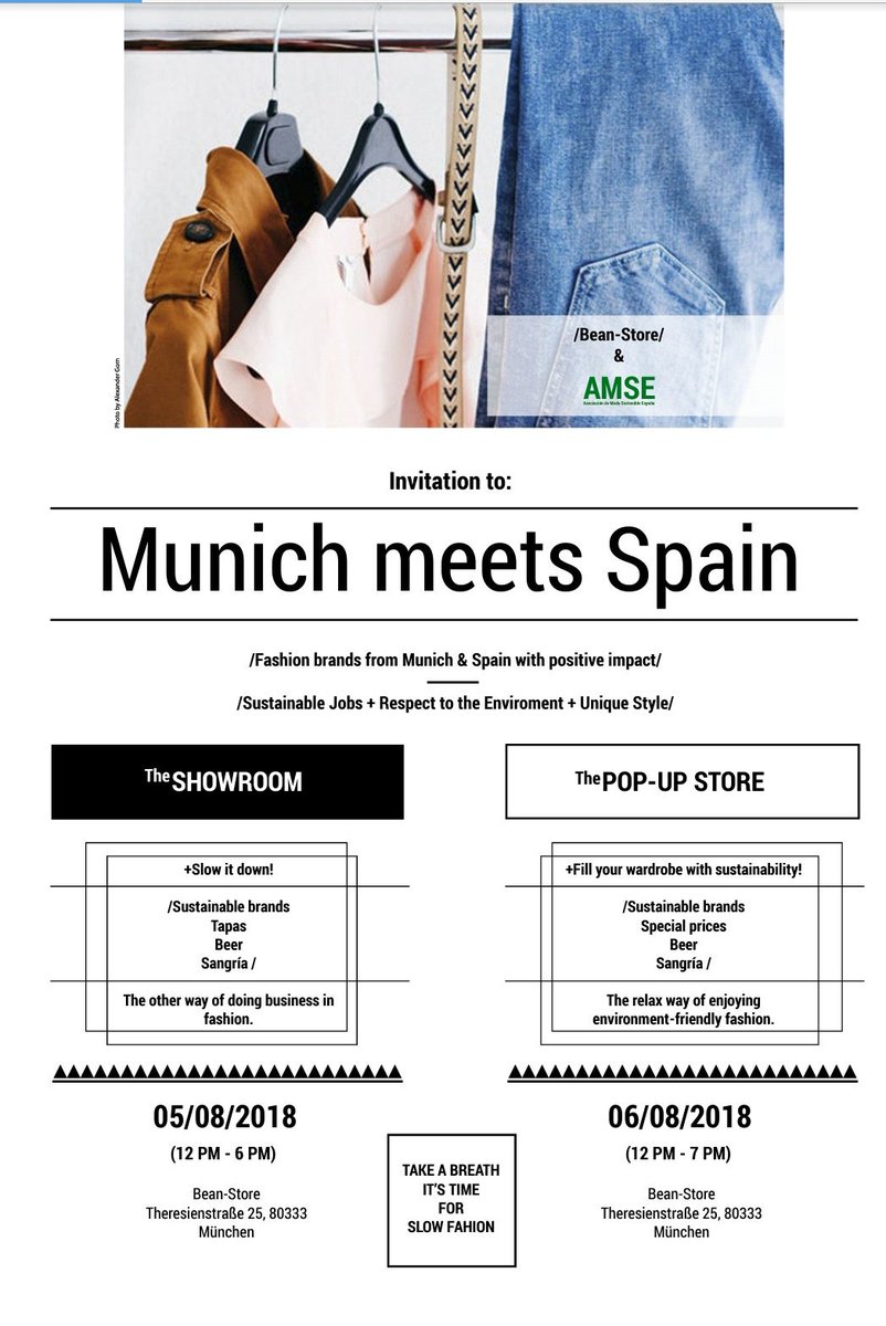 infoamse's tweet photo. Seguimos internacionalizando nuestra asociación y a sus marcas asociadas.
Munich meets Spain!
Showroom y Pop-up Store de marcas de moda sostenible alemanas y españolas. 
¡¡¡Avanzado hacia Europa!!!
@SlowFashionNext #modasostenible #Sostenibilidad https://t.co/Volz3t0VMh