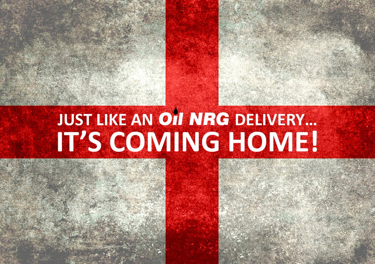 Just like an Oil NRG delivery #ItsComingHome! Let's get
behind #England #WorldCup #SemiFinalists with
#ThreeLionsontheirshirt#C'monEngland