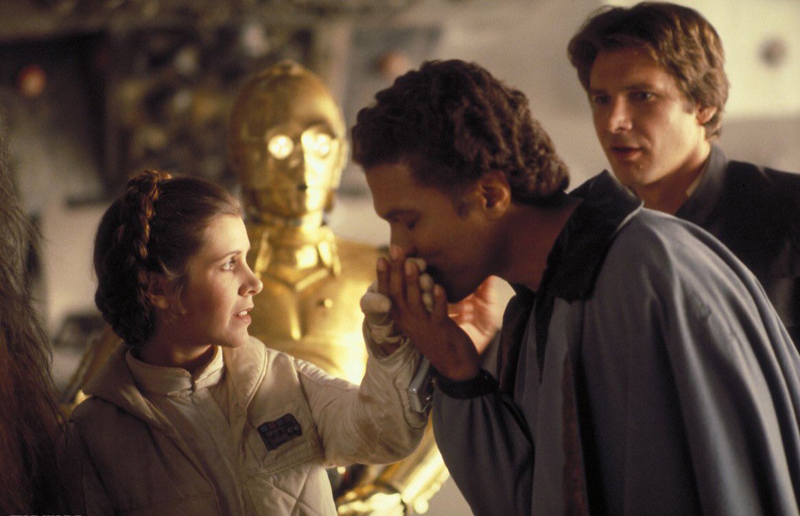 SteveDunk5's tweet photo. If I had to guess I would say the inclusion of Lando likely means a funeral scene...#EpisodeIX #StarWars #RIPLeia https://t.co/pFv0GoEYKL
