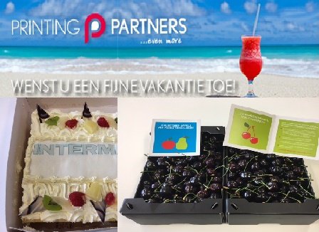 Regelmatig ontvangen wij van onze aardige relaties heerlijke bedankjes. Wij wensen iedereen een hele prettige vakantie toe. Natuurlijk zijn wij in de vakantieperiode gewoon bereikbaar.