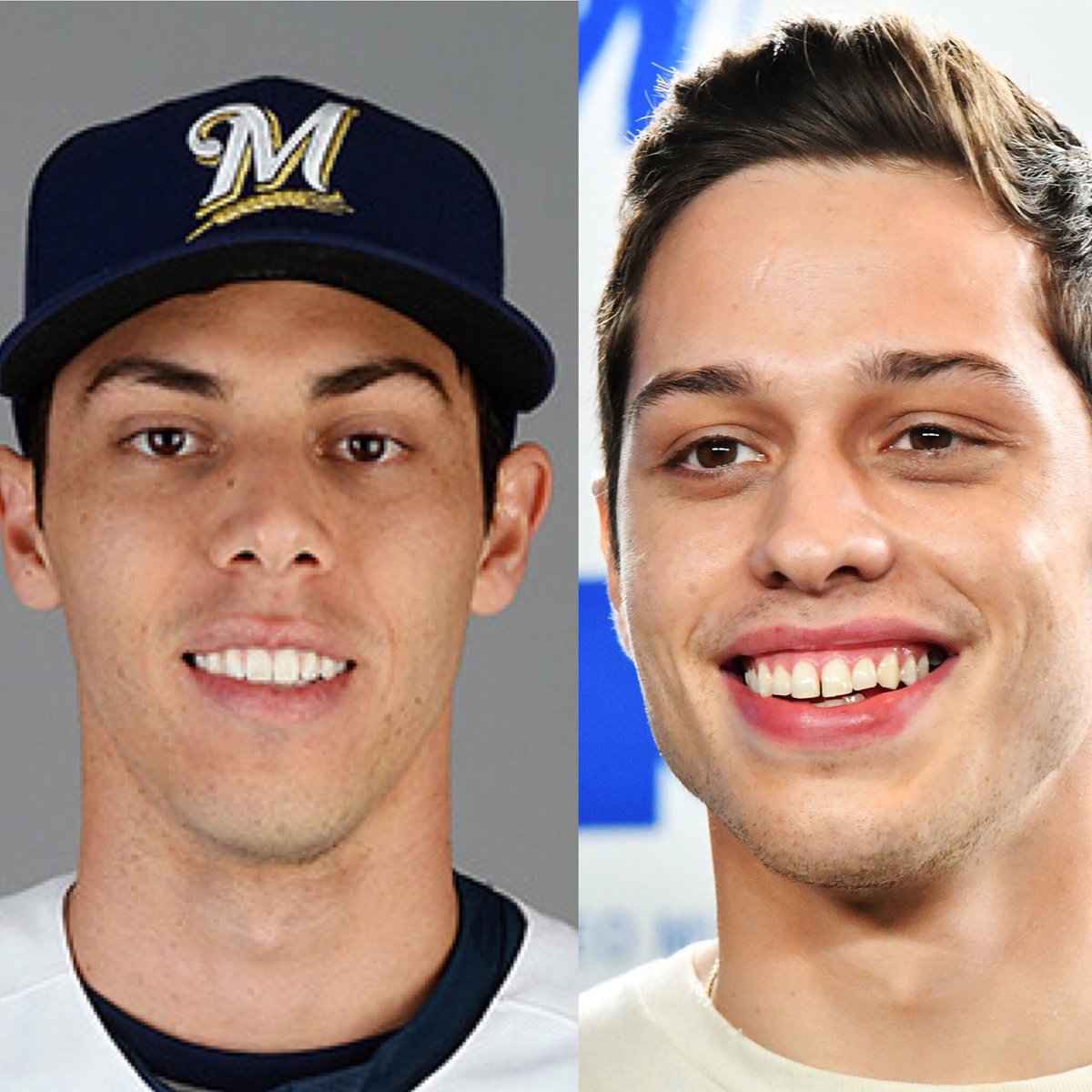 Bally Sports Florida: Marlins on X: It's gonna be a funnnnn twitter/email  Tuesday tonight with a theme of #MLBlookalikes! Inspired by Christian Yelich  and his look alike, SNL cast member Pete Davidson