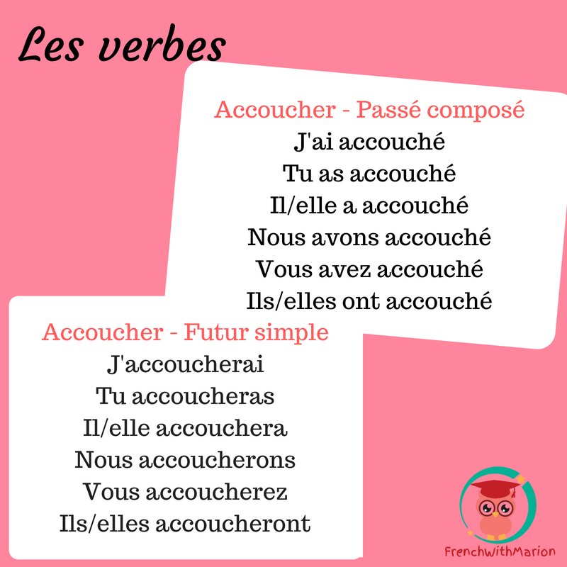 Frenchwithmarion On Twitter Le Verbe De La Semaine Accoucher To Give Birth Accoucher Baby Conjugaison Learnfrench