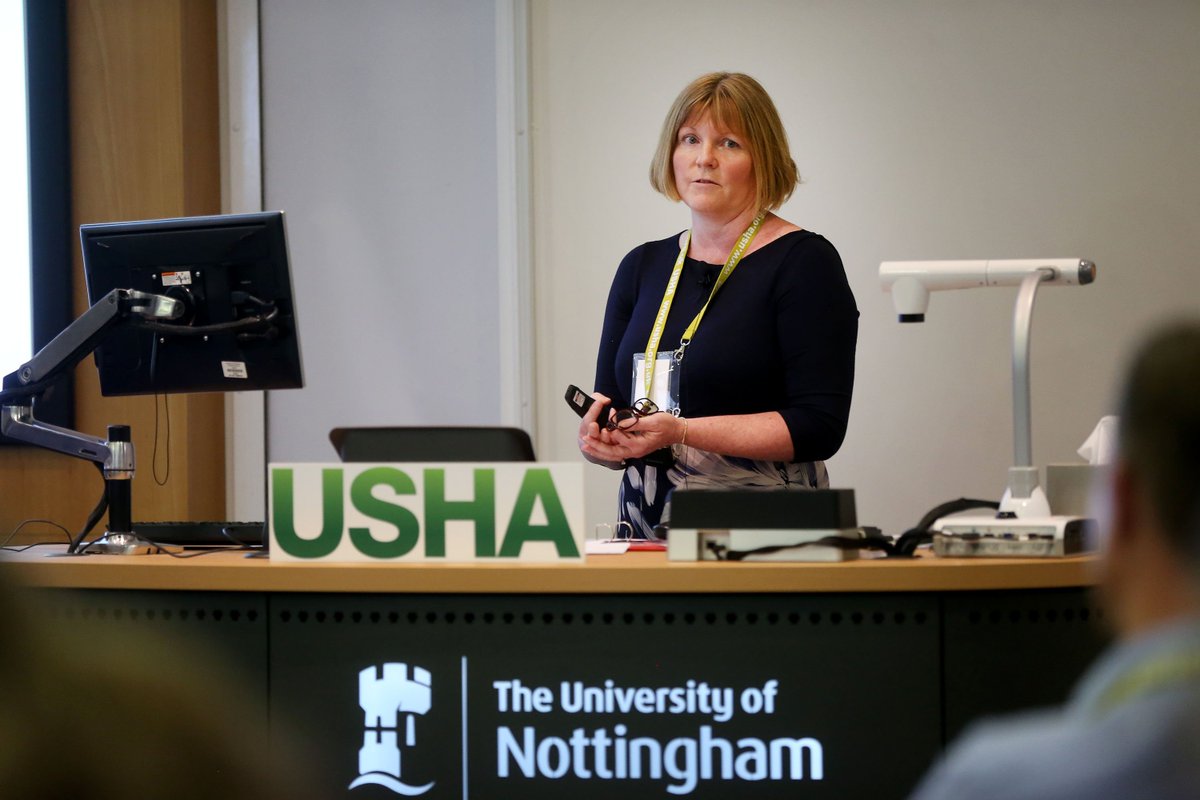 Francine Cheney gets the <a href="/USHASUPPORT/">USHA</a> Estates Seminar underway <a href="/UniofNottingham/">Uni of Nottingham #WeAreUoN</a> looking at HSE safety assurances