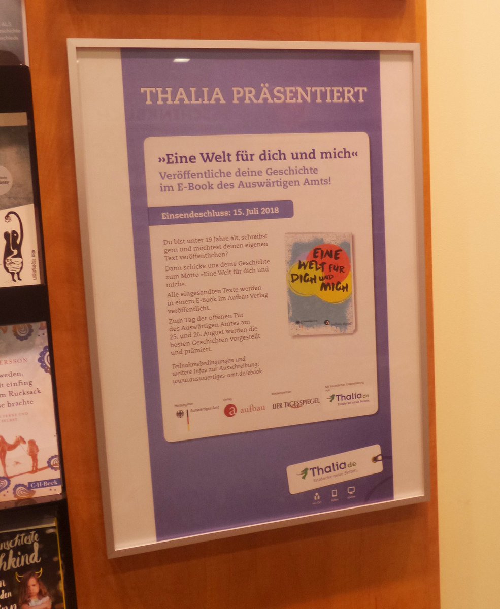 Achtung. Achtung, bitte weitersagen, bald ist Einsendeschluss: Noch bis zum 15.07. können Kinder und Jugendliche Geschichten zum neuen E-Book des Auswärtigen Amtes, EINE WELT FÜR DICH UND MICH, beitragen. Mehr dazu unter diplo.de/ebook <a href="/AuswaertigesAmt/">Auswärtiges Amt</a>