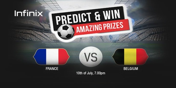 InfinixF's tweet photo. Predict the winner between France vs Belgium and win amazing prizes #FRABEL https://t.co/wbzVE7qEU9 https://t.co/Z6U4YNlctz