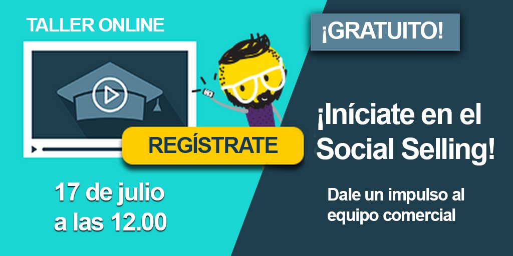 ✅ <a href="/IndiMarketers/">INDI marketers</a> organiza un taller online gratuito sobre #SocialSelling con LindkedIn, en entornos #B2B.  La mejor forma de aprender sobre Marketing Moderno ¡No te los puedes perder! ▶ indimarketers.com/webinar-social… 
La cita es el próximo 17 de julio a las 12:00
#webinar #gratis