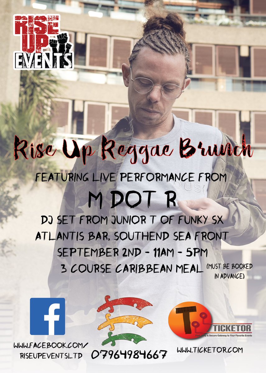 RiseUpEvents's tweet photo. @mdotrartist dean@riseupevents.co.uk 07964984667 #dancehall #reggaebrunch #southend #southendonsea https://t.co/5wLbQJiaqV