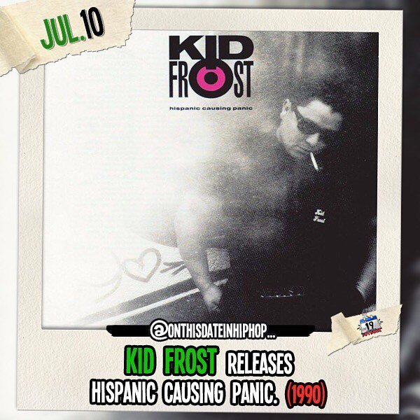 bleepthabastard's tweet photo. #OnThisDateInHipHop, @OGKidFrost1 released his debut album #HispanicCausingPanic. Led by #LaRaza, #KidFrost's debut album (which is considered to be the 1st Latin rap albums) would peak at #67 on the #2pac 200. #NoTypo https://t.co/YbctrnDOry https://t.co/nhvWBWy8Mv