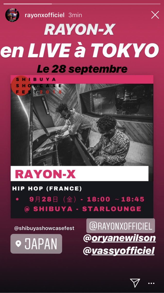 En concert le 28/09 au Japon à TOKYO !! #ShibuyaFestival <a href="/SSFTOKYO/">SHIBUYASHOWCASEFEST-2019</a>