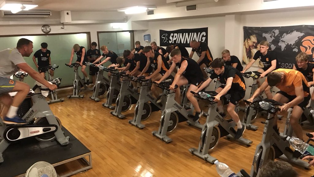 Can't beat a good spinning session 🚴

More hard work on show from our U18s out in Portugal 🇵🇹🐯 #hcafc #TheTigers