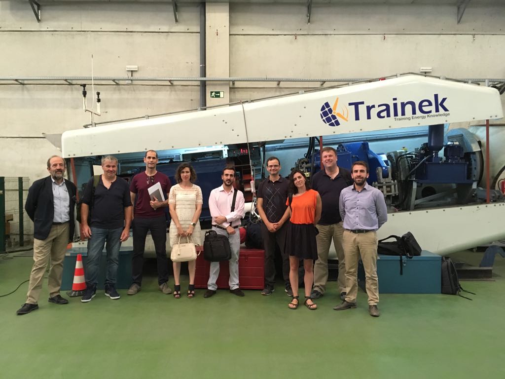 aeeolica's tweet photo. Los miembros de #SimulWind, entre ellos AEE, han analizado en Madrid los avances del simulador virtual que están desarrollando para la formación en #mantenimiento de parques #eólicos. Además, visitaron el centro de control de energías #renovables de @Endesa y la sede de @trainek https://t.co/3Bvj5beSal
