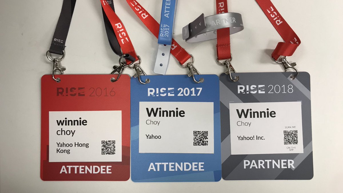 bludon's tweet photo. #riseconf 4 years in a row! 2015 2016 2017 2018 ! I can’t find my 2015 ticket! @RISEConfHQ #yahoo #oath #verizon https://t.co/XEEoapZp71