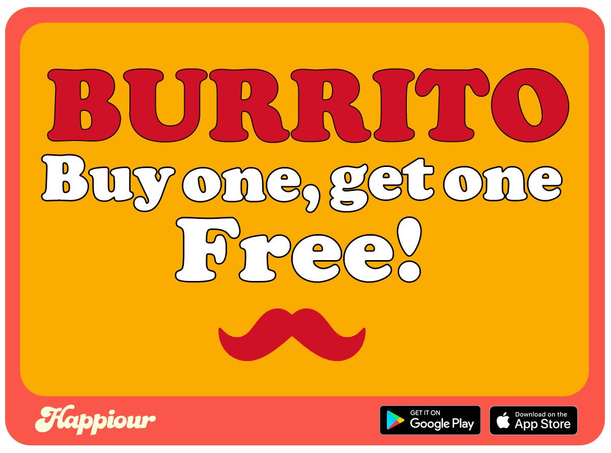 Buy One Burrito, Get One Free <a href="/Ponchono8/">Poncho8</a>  

👉 bit.ly/PonchoHappi 👈