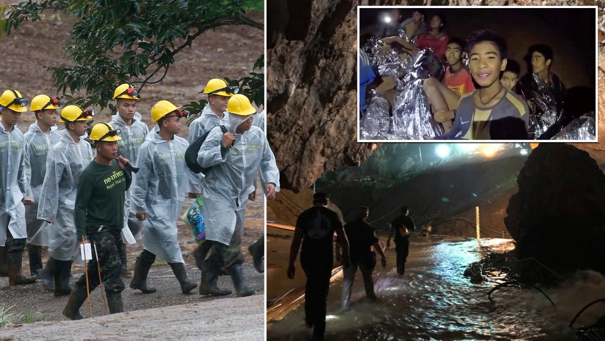 theheraldsun's tweet image. Update: They’re all out! All members of the Wild Boar soccer team have made it to safety in one of the most inspiring rescue missions the world has witnessed &amp;gt;&amp;gt;&amp;gt;  trib.al/SQiHVAU #ThaiCaveRescue