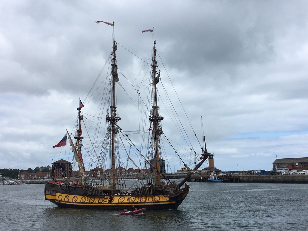 1034SunFM's tweet photo. A look at what's expected on the river #Wear during this week for @TallShipsSund as the #SantMaria and others arrive. #WearOnBoard #TSRSunderland2018 https://t.co/ZiYSmt6TNV
