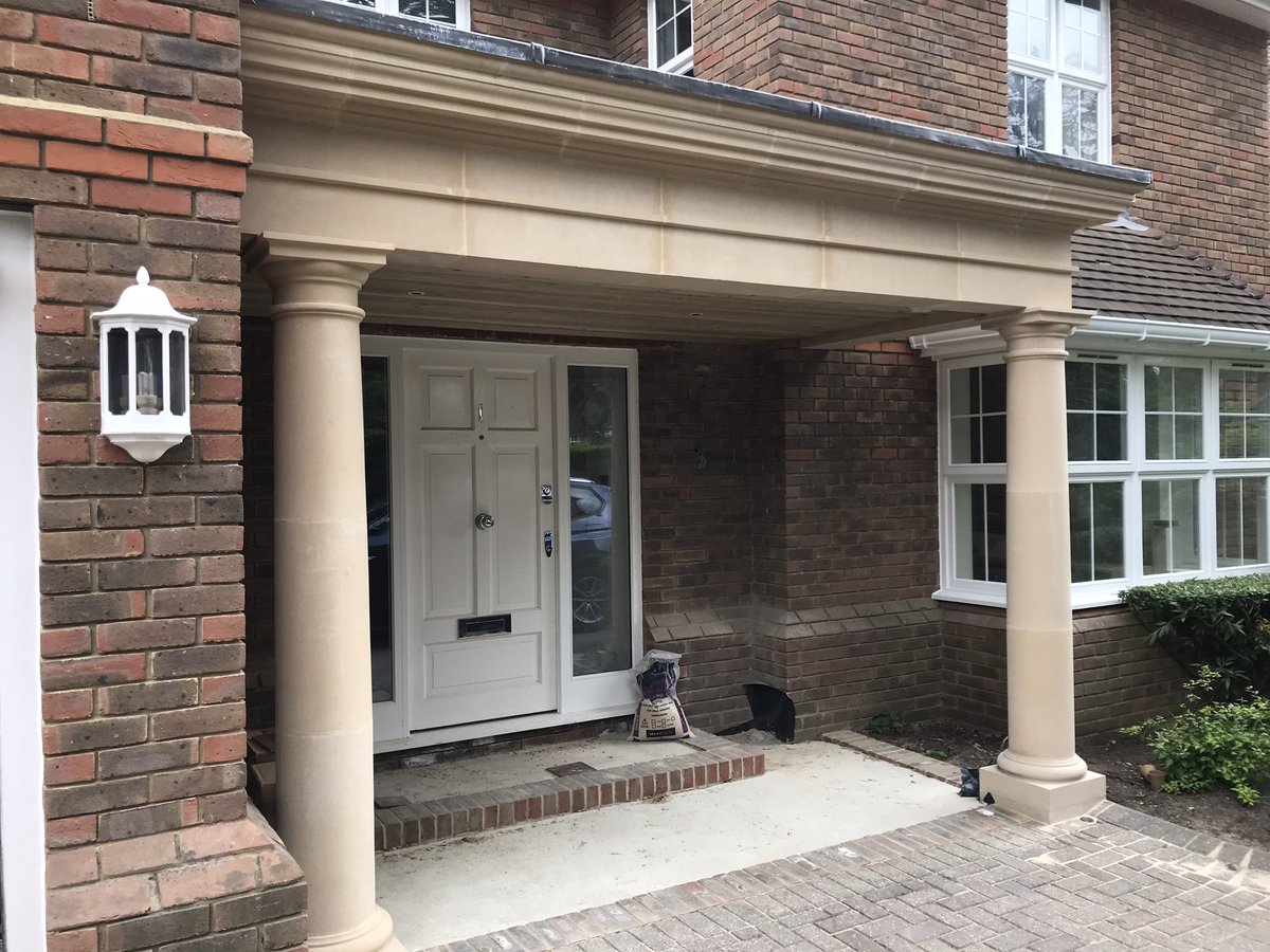 KeyStonework's tweet image. Dry-Cast Portland Portico for a private house in Surrey.
Standard Columns &amp;amp; Entablature used.