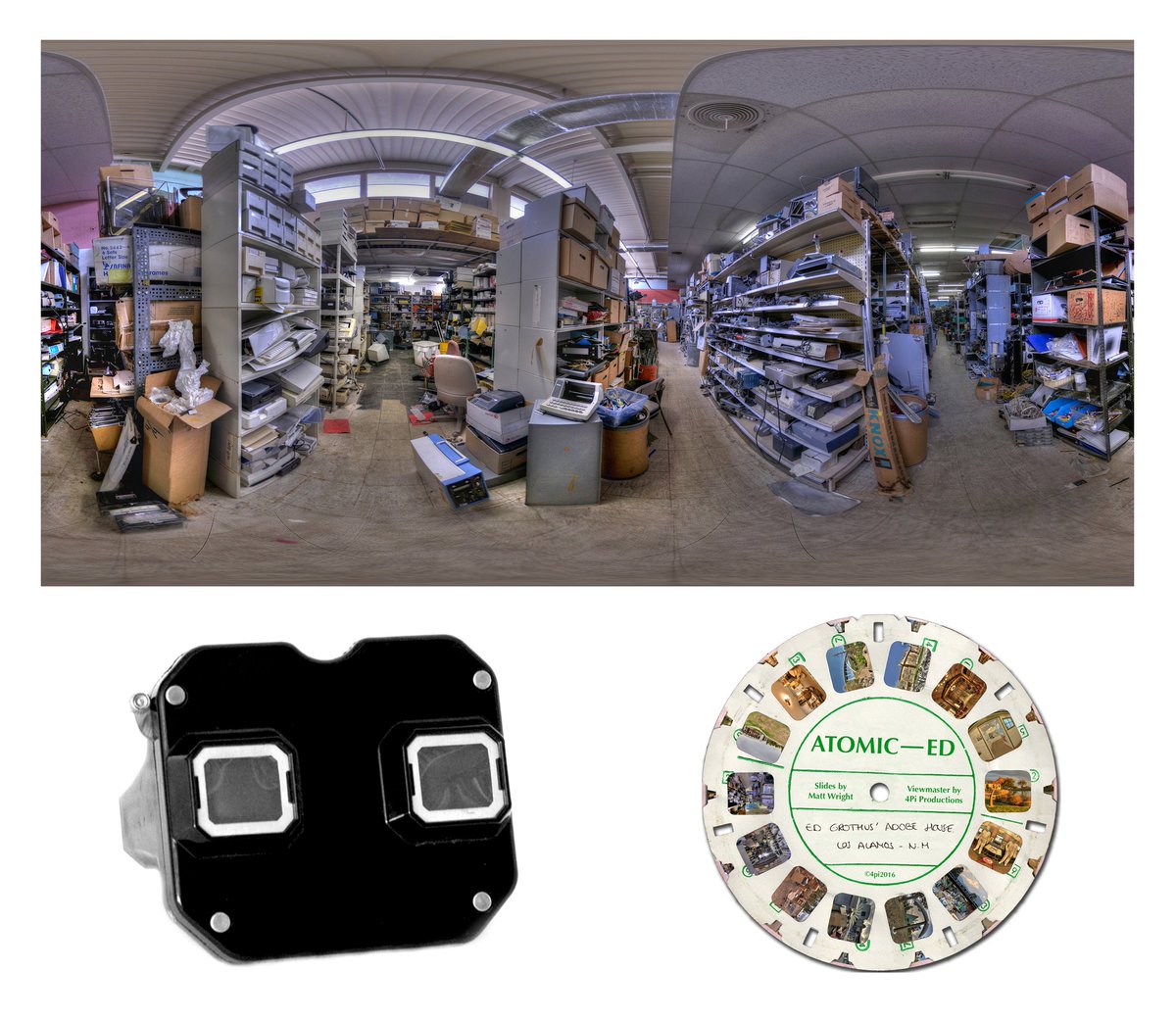 4piproductions's tweet photo. We created a 360º virtual experience for Atomic Ed, a photobook by @janire_najera about Ed Grothus and The Black Hole. If you would like to visit virtually the project then you can get the Book + VR experience by supporting this @kickstarter campaign: https://t.co/3rY6GvoVxh https://t.co/77WLehjiuR