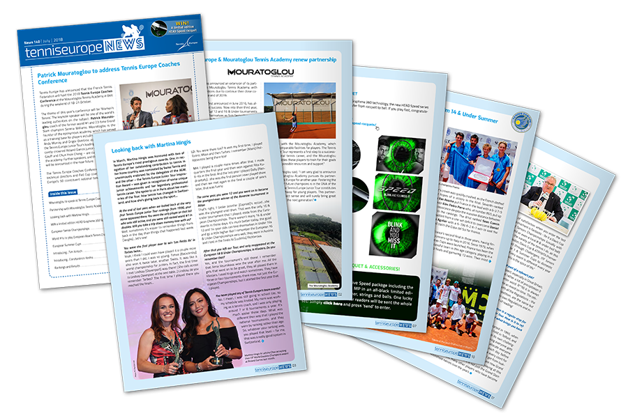 The latest issue of Tennis Europe News is now online. This month we talk to Tennis Europe Junior Tour Inspiration Award winner <a href="/mhingis/">Martina Hingis</a>; there's news from <a href="/MouratoglouAcad/">Mouratoglou Tennis Academy</a>, a Summer Cups preview and much more. Click to read! tenniseurope.org/news/121144/Te…