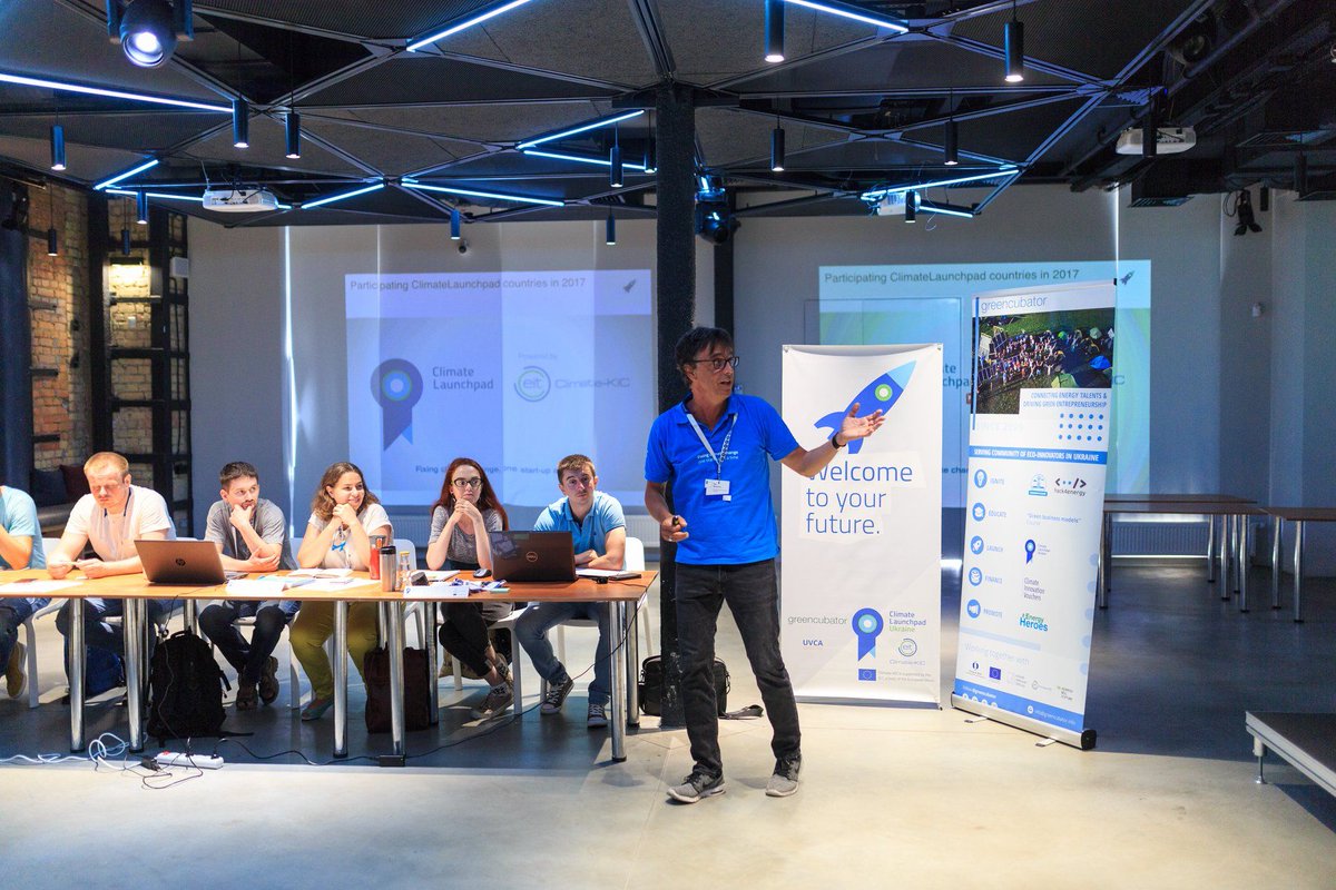 ClimateLaunch's tweet photo. Pictures from #ClimateLaunchpad #Ukraine #Bootcamp 🇺🇦 
#Coaching #sessions are on. #Cleantech heroes getting ready for the #Finals.
#CLP18 - Fixing #climatechange one #startup at a time 🌳🌍🏆 https://t.co/tqnvDBBp8K