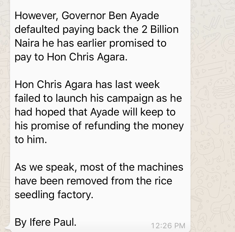 4everCrossriver's tweet photo. Breaking news; Rice seedling factory in calabar loses equipments one week after President Buhari’s commissioning cc @Calabar365  @AsimIttah https://t.co/vuel373rsx
