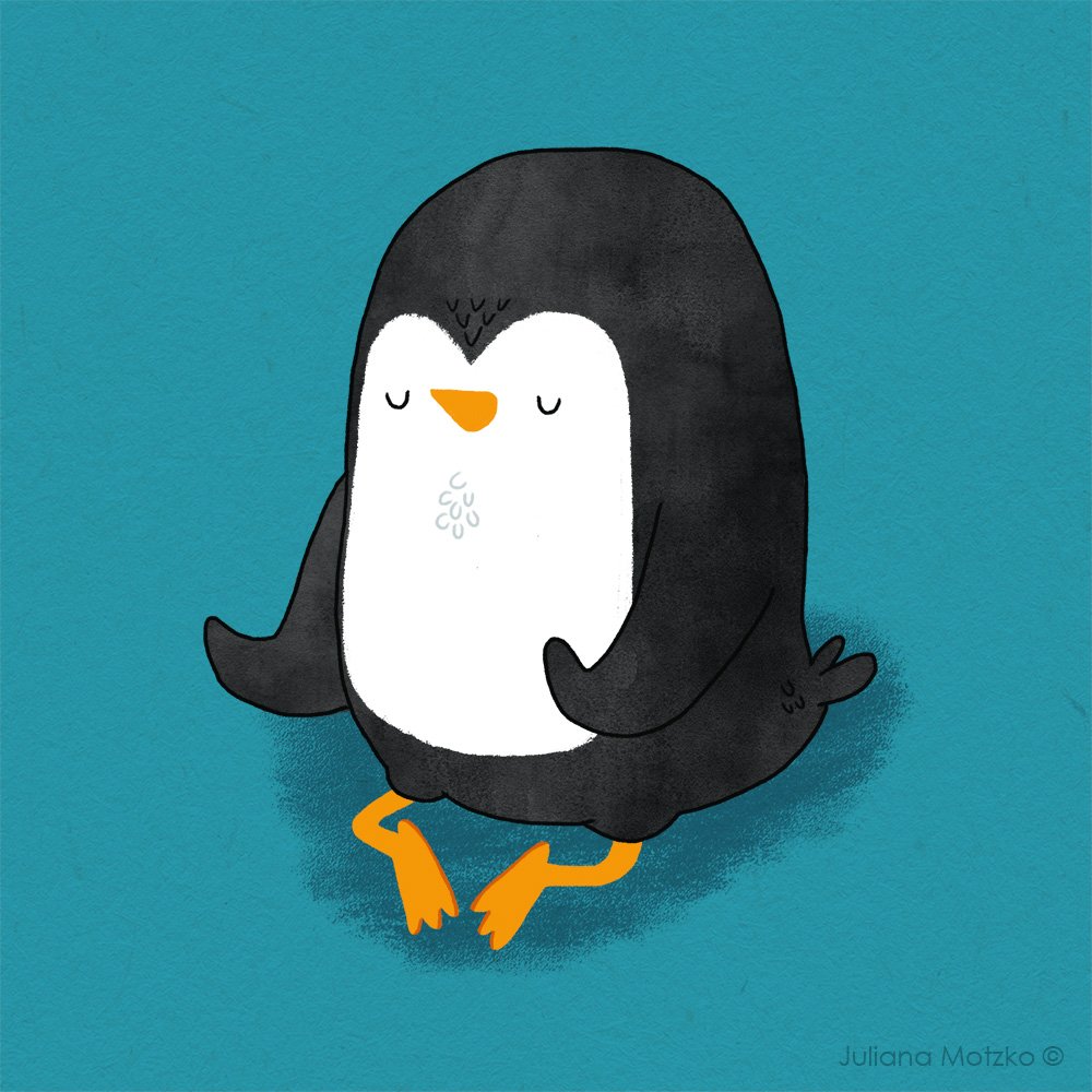 julianamotzko's tweet image. Meditation #meditation #penguin #yoga #cute #characterdesign #illustration #kidlitartist #JulianaMotzko🐧🕉️