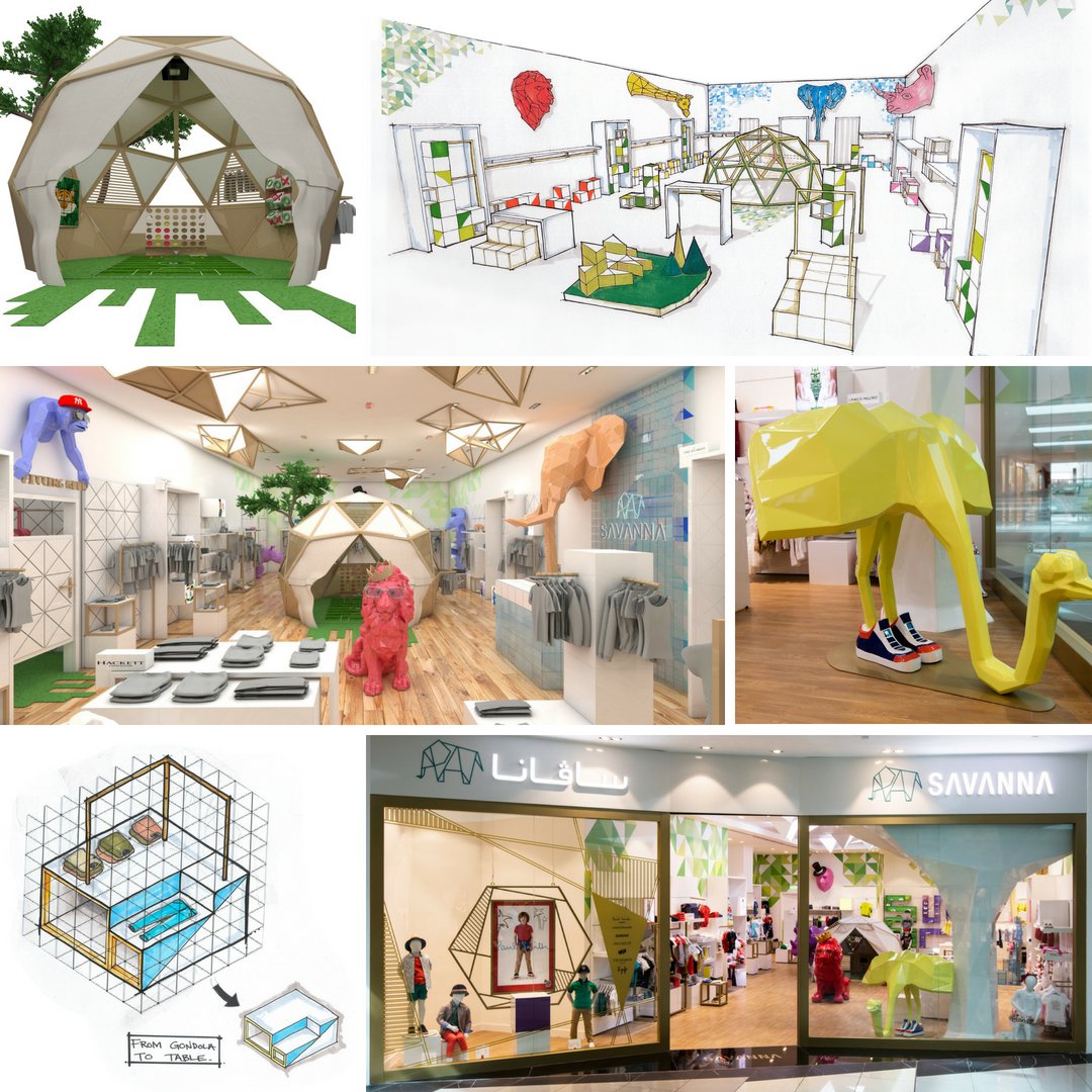 Retail design concept for That Al Salasil Savanna Kids store.  Head to our website to find out more about our #retail #design work bit.ly/2u9SZm1 #retailconcept #storeplanning #storedesign #conceptdesign