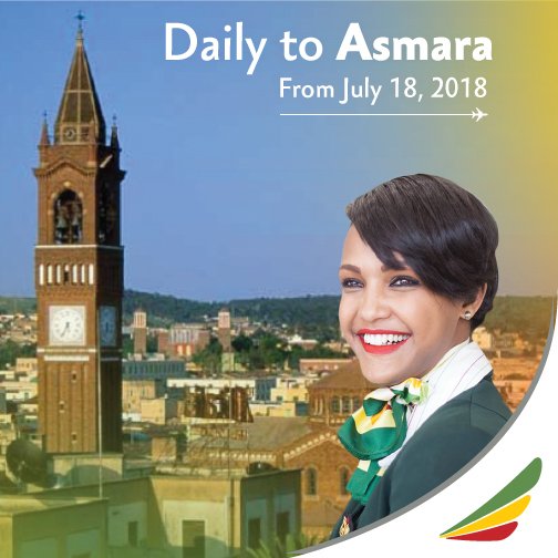 flyethiopian's tweet photo. #Ethiopian to resume daily flights to #Asmara. 
https://t.co/2gGMJlrQvZ https://t.co/itqoEH9OX0