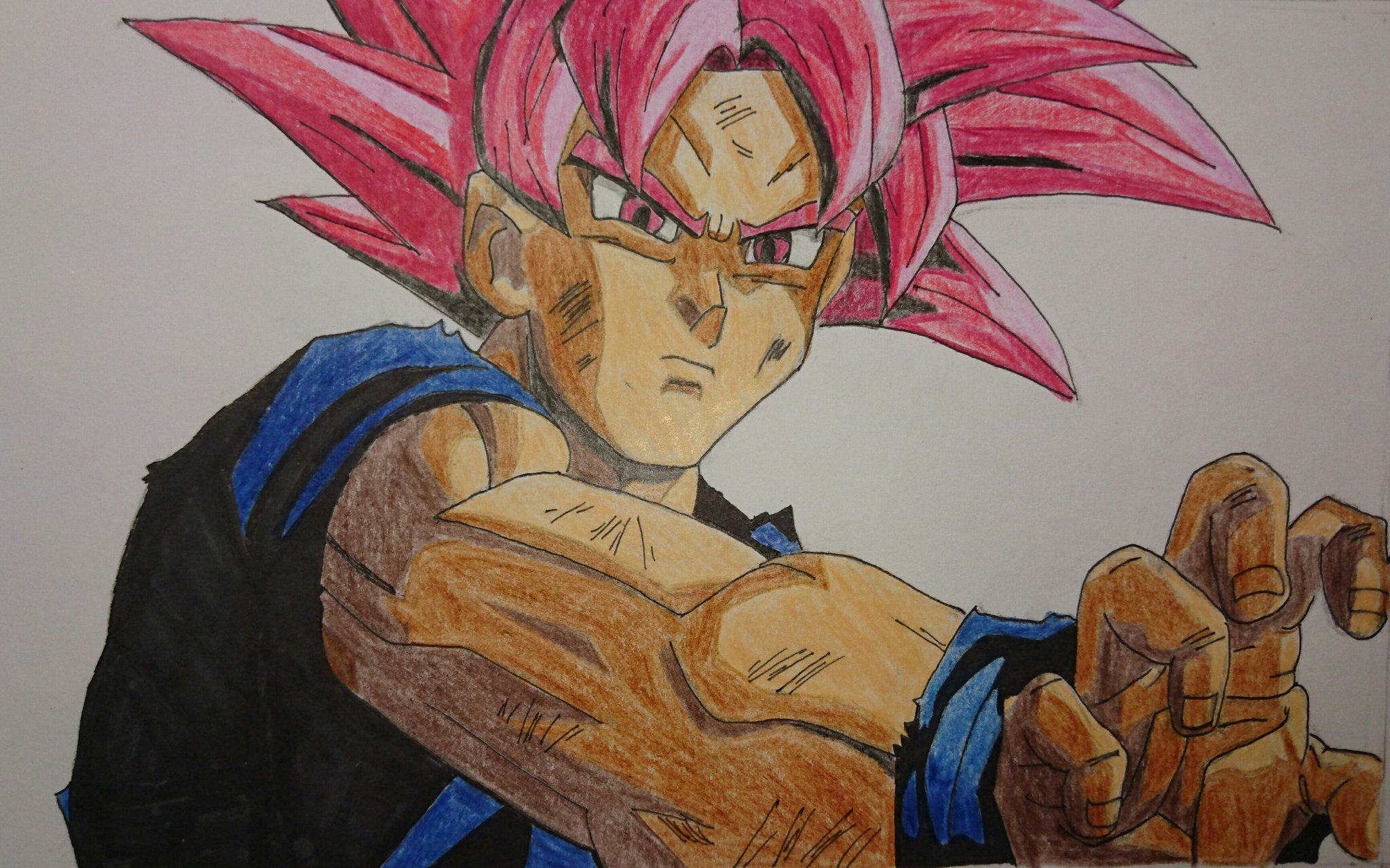 身勝手のピッコロ 兆 紙mad師 紙絵師 悟空スーパーサイヤ人ゴッド完成でございます ドラゴンボール超 神作画 スーパーサイヤ人ゴッド 悟空 絵描きさんと繋がりたい 模写 T Co 2qwvge3lxk Twitter