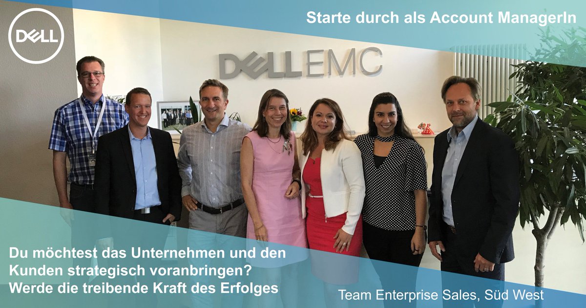 AnnaAtDell's tweet photo. 🏆 Du möchtest das Unternehmen und den Kunden #strategisch voranbringen?
Dann werde jetzt eine treibende Kraft des #Erfolges!
Werde Account ManagerIn und bewirb dich unter: https://t.co/SDlshqj8K0
#DellEMC #CareersatDell #Team
@DinkoEror @MajaMitek @JanaLuley https://t.co/VsiXHan18J
