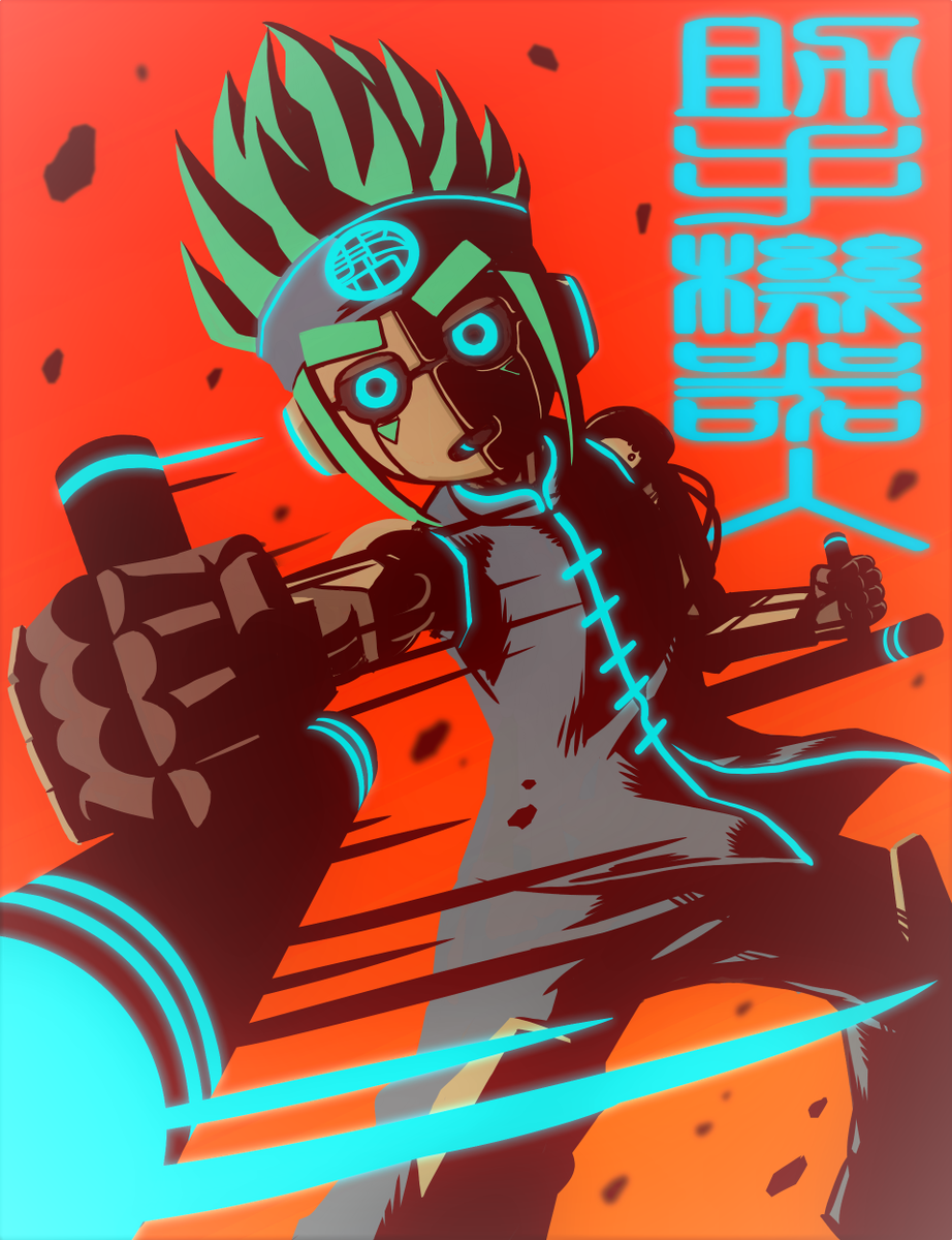 pulsepolis's tweet photo. 中華風んと君に双拐を持ってもらいました💥
#ASIROBOART #Vtuber中華風チャレンジ https://t.co/Q6UTtbLGr7
